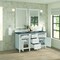 James Martin Vanities 60'' Double Vanity, Bright White w/ 3 CM Parisien Bleu Quartz Top 424-V60D-BW-3PBL - alternate 4